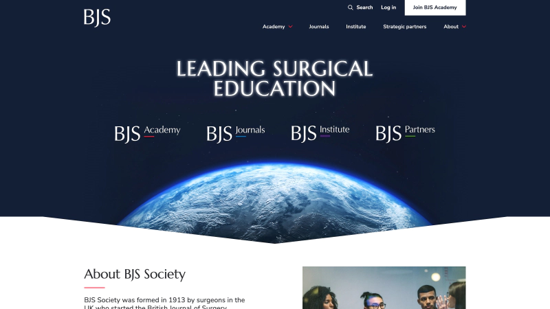BJS Academy website